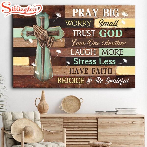 Trust God Laugh More Canvas Wall Art