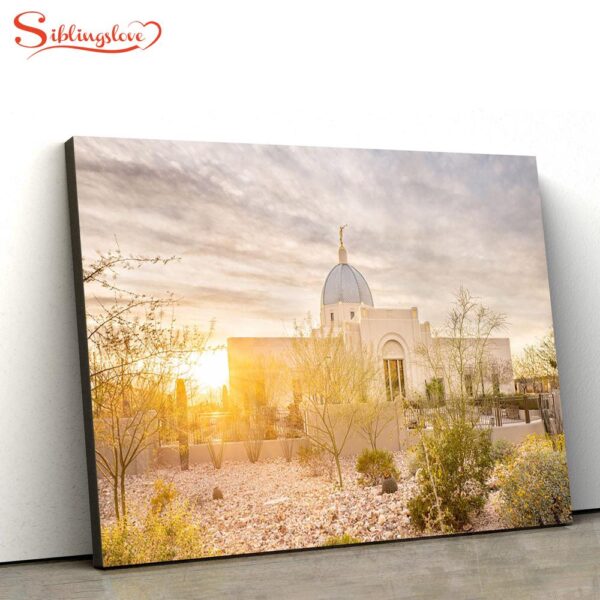 Tucson Arizona Temple Endless Light Canvas Wall Art Jesus Christ Picture Canvas Christian Wall Art