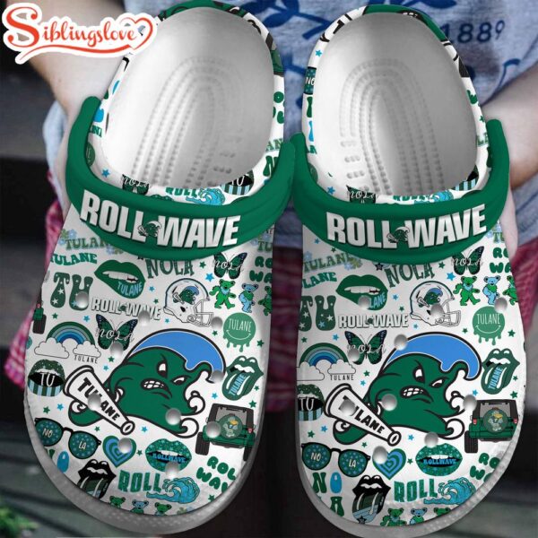 Tulane Green Wave NCAA Sport Clogs Shoes Comfortable For Men Women