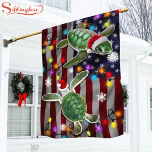 Turtle Christmas Merry Christmas House And Garden Flag Decor