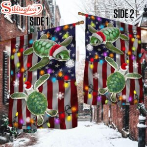 Turtle Christmas Merry Christmas House And Garden Flag Decor