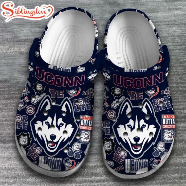 Uconn Huskies NCAA Sport NCAA Basketball Sport Clogs Shoes Comfortable For Men Women