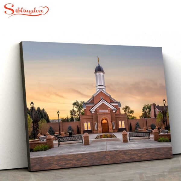 Vernal Temple Sunset Canvas Wall Art Jesus Christ Picture Canvas Christian Wall Art