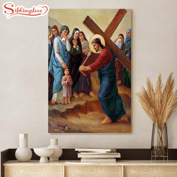 Via Dolorosa Daughters Of Jerusalem Canvas Wall Art Jesus Canvas Pictures