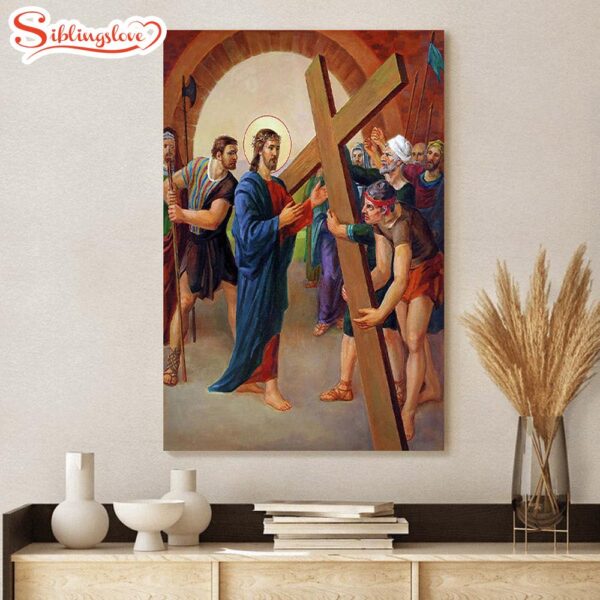 Via Dolorosa Jesus Takes Up His Cross Canvas Wall Art Jesus Canvas Pictures