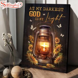 Vintage Lantern Sunflower God Is…