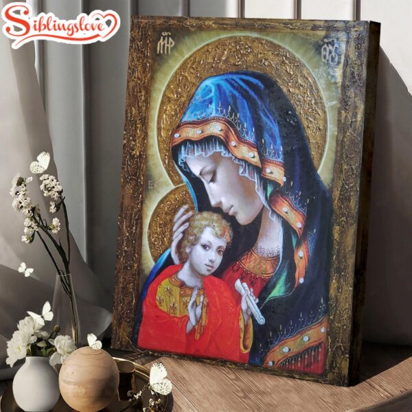 Virgin Mary Madonna Religious Canvas Wall Art Baptism Gift