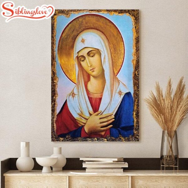 Virgin Mary Madonna Religious Canvas Wall Art