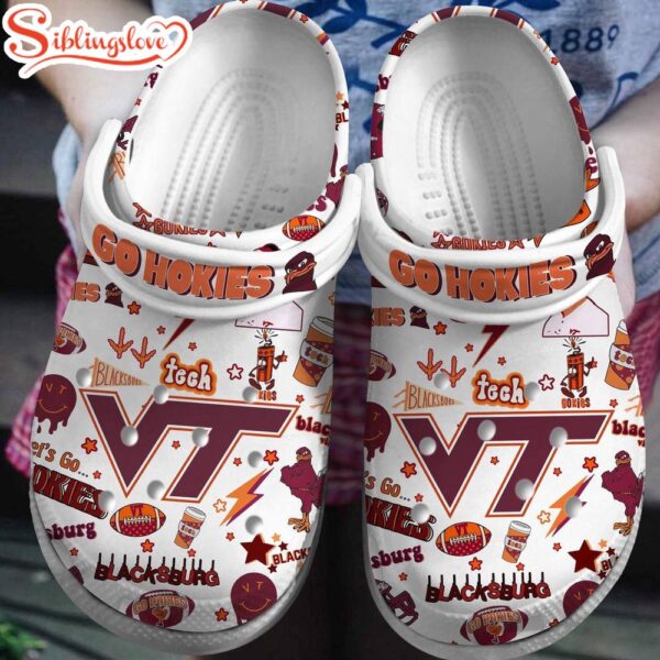 Virginia Tech Hokies NCAA Sport Clogs Shoes Comfortable For Men Women