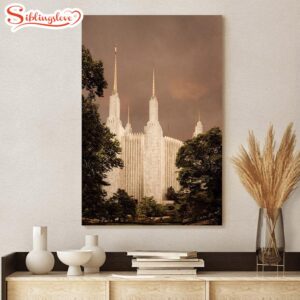 Washington Dc Temple Sepia Canvas…