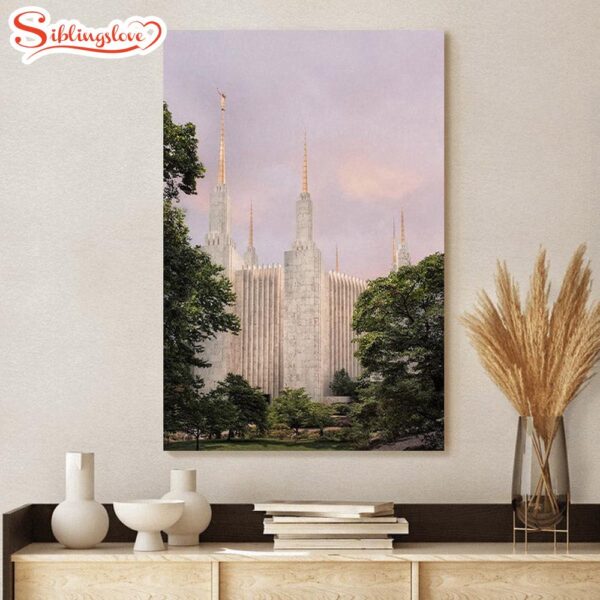 Washington Dc Temple Side Textured Canvas Pictures Jesus Canvas Art