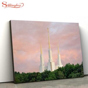 Washington Dc Temple Spires Canvas…