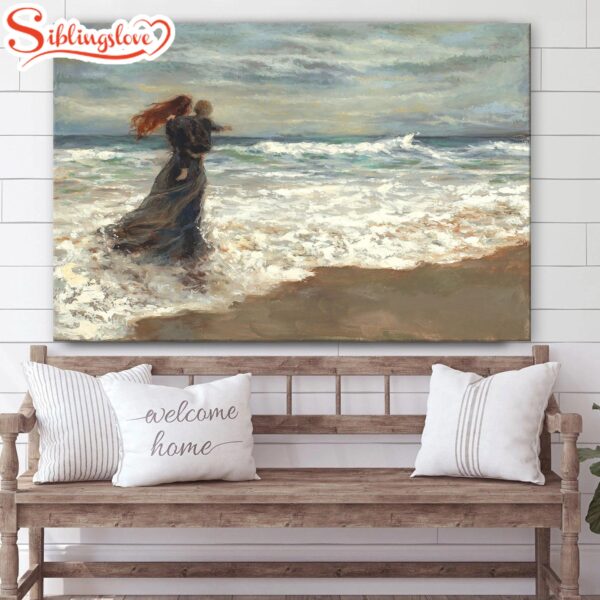 We Face The Wild Ocean Canvas Wall Art Gift For Mom