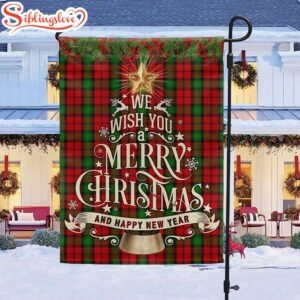 We Wish You A Merry Christmas And Happy New Year House And Garden Flag Decor