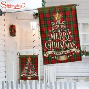 We Wish You A Merry Christmas And Happy New Year House And Garden Flag Decor