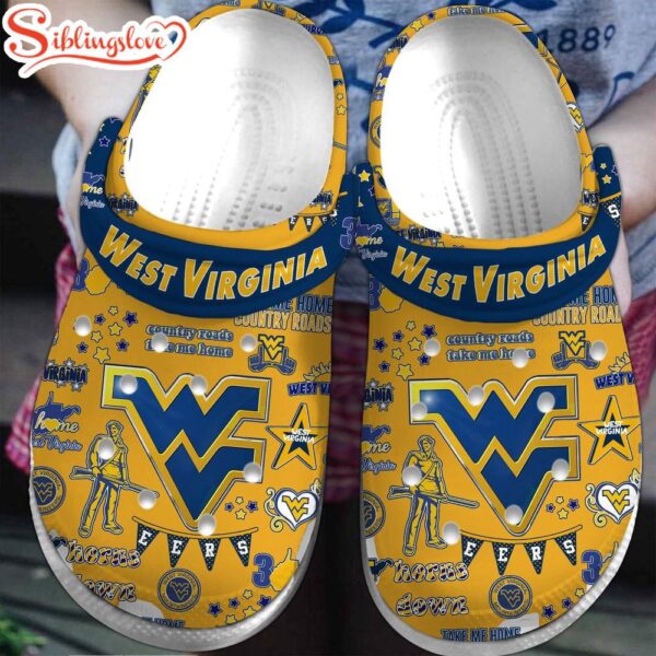 West Virginia Mountaineers NCAA Sport Clogs Shoes Comfortable For Men Women