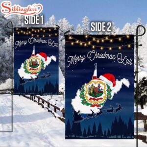 West Virginia State Merry Christmas Y'all House And Garden Flag Decor