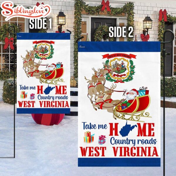 West Virginia Take Me Home Country Roads Garden House Flag Holiday Flag Decor