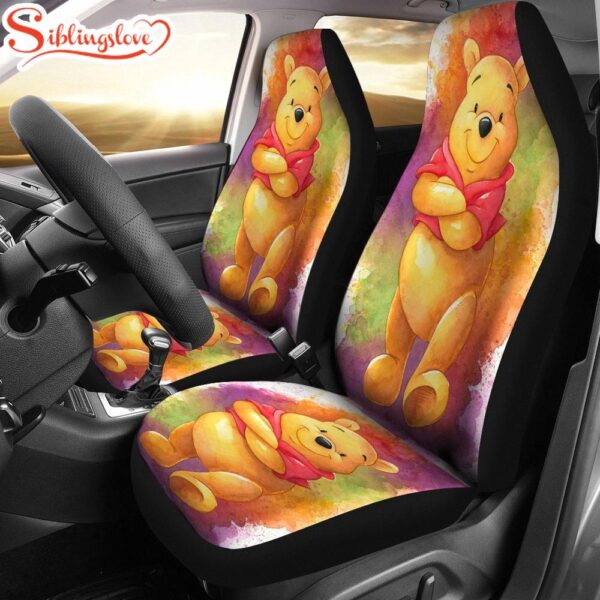 Winnie The Pooh Cute Cartoon Car Seat Cover Decor For Car