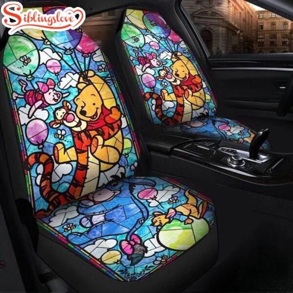 Winnie The Pooh Disney Art Car Seat Cover Decor For Car