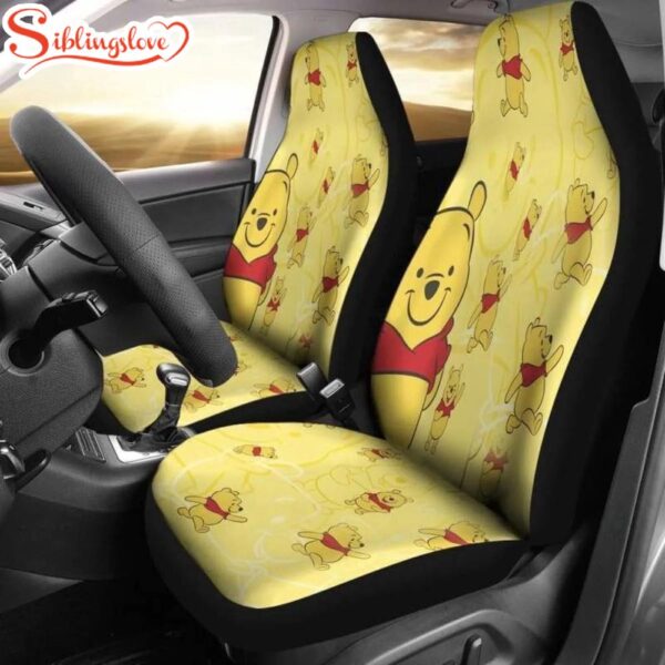 Winnie The Pooh Love Car Seat Cover Decor For Car