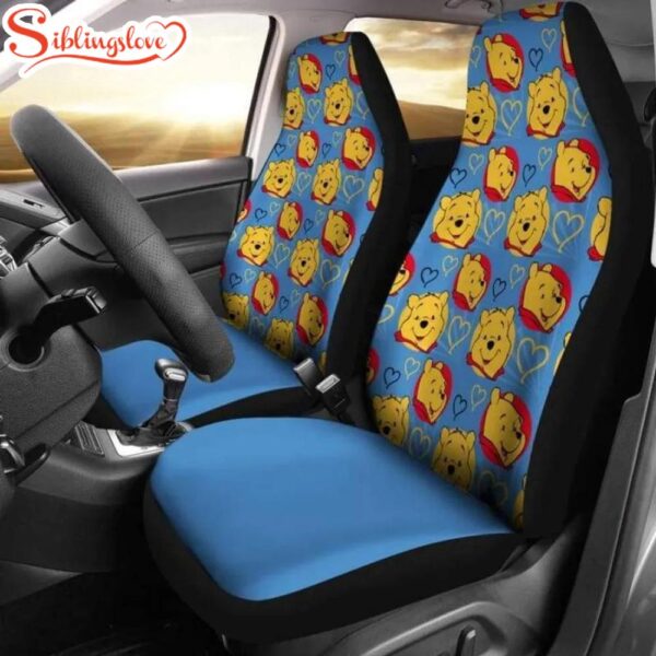 Winnie The Pooh Pattern Disney Car Seat Cover Decor For Car