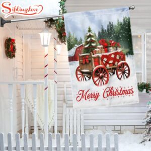 Winter Wagon Christmas House And Garden Flag Decor