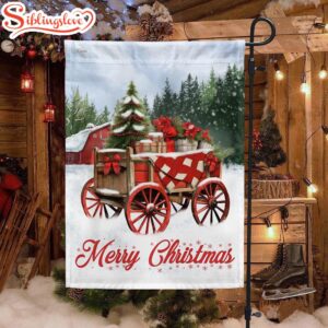 Winter Wagon Christmas House And Garden Flag Decor