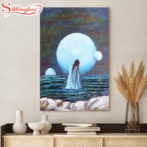 Woman And Planets Painting Canvas…