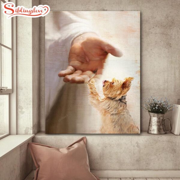 Yorkshire Terrier Take My Hand Canvas Canvas Decor Ideas