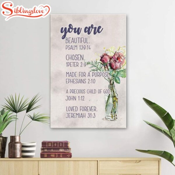 You Are Who God Says You Are Bible Verse Canvas Art